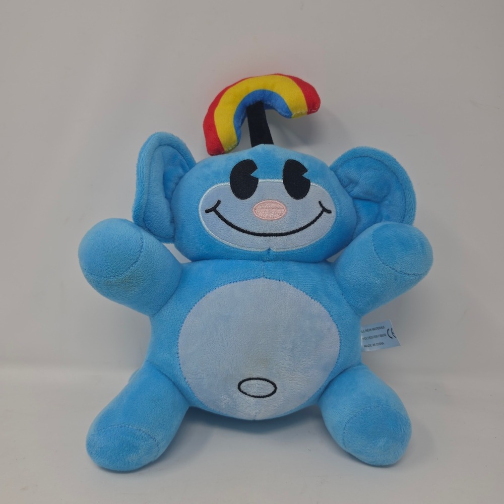 Poppy Playtime Bubba Bubbaphant Plush Blue Elephant Rainbow Smiling Critters Toy
